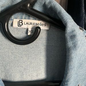Very nice rhinestone jean jacket